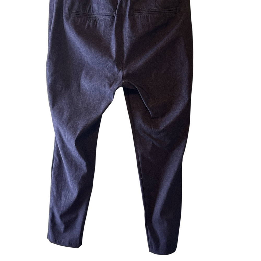 Izod Pants Womens Blue Sz 4 Dress Trousers Flat Front Zipper Pockets Front